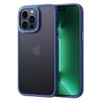 Θήκη TPU & PC Comma Joy Elegant Anti-Shock Apple iPhone 14 Plus Metal Frame Μπλε