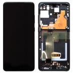 Οθόνη με Touch Screen & Μπροστινή Πρόσοψη (Χωρίς Μπροστινή Κάμερα) Samsung G988F Galaxy S20 Ultra Μαύρο (Original)