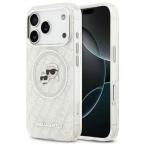 Θήκη Σιλικόνης Karl Lagerfeld Magsafe Apple iPhone 17 Pro Max Glitter Karl & Choupette Heads Λευκό
