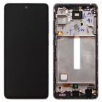 Οθόνη με Touch Screen & Μπροστινή Πρόσοψη Samsung A525F Galaxy A52/ A526B Galaxy A52 5G Λευκό (Original)