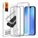 Tempered Glass Full Face Spigen Glas.tR Align Master Apple iPhone 13/ 13 Pro/ 14/ 16e Μαύρο (2 τεμ.)