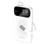 Φορτιστής Ανάγκης Dudao K31 22.5W 10000mAh PD QC με Ενσωματωμένο Retractable Καλώδιο Λευκό