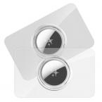 Θήκη PC Dux Ducis για Apple AirTag Card-Shaped Διάφανο-Μαύρο (2 τεμ.)