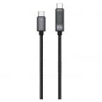 Καλώδιο Σύνδεσης USB 2.0 Devia EC313 Metal Woven USB C σε USB C PD 60W με Οθόνη 1.2m Extreme Μαύρο
