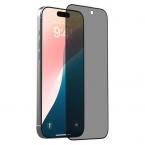 Tempered Glass Full Face Privacy Devia Apple iPhone 16 Pro Van Μαύρο (1 τεμ.)