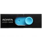 USB 2.0 Flash Disk Adata UV220 USB A 64GB Μαύρο