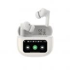 True Wireless Ακουστικά Bluetooth Devia EM405 ANC Pro3 με Οθόνη Λευκό