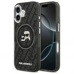 Θήκη Σιλικόνης Karl Lagerfeld Magsafe Apple iPhone 17 Glitter Karl & Choupette Heads Μαύρο