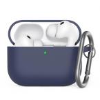 Θήκη Σιλικόνης AhaStyle WG184 Apple AirPods Pro 3 Premium με Γάντζο Σκούρο Μπλε