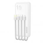 Φορτιστής Ανάγκης Dudao K6Pro 15W 10000mAh με 4 Ενσωματωμένα Καλώδια Λευκό
