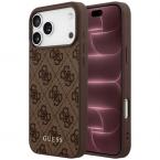 Θήκη TPU PC & Eco-Leather Guess Apple iPhone 18 Pro Max/ 17 Pro Max Hardcase Classic 4G Καφέ