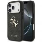 Θήκη PU Guess Apple iPhone 17 Pro Hardcase Big Logo 4G Μαύρο