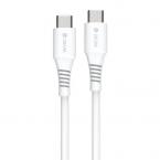 Καλώδιο Σύνδεσης USB 2.0 Devia EC636 USB C σε USB C PD 60W 1m GRS Λευκό