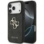 Θήκη PU Guess Apple iPhone 17 Pro Max Hardcase Big Logo 4G Μαύρο
