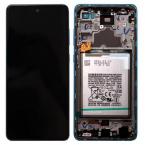 Οθόνη με Touch Screen, Μπροστινή Πρόσοψη & Μπαταρία Samsung A725F Galaxy A72 4G/ A726B Galaxy A72 5G Μπλε (Original)