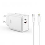 XO L145 20W USB-C + L PORT BI-DIRECTIONAL REVERSE CHARGER  C TO iP CABLE SET