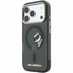 Θήκη PC/TPU Karl Lagerfeld Apple iPhone 18 Pro Max/ 17 Pro Max Magsafe IML Peekaboo Print & Metal Frame Choupette Μαύρο