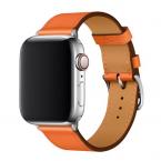 Λουράκι Devia Elegant PU Leather Apple Watch (42/ 44/ 45/ 49mm) Πορτοκαλί