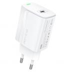 Φορτιστής Ταξιδίου Ταχείας Φόρτισης Foneng EU65 με Έξοδο USB C PD 20W 3A Λευκό