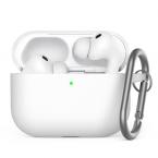 Θήκη Σιλικόνης AhaStyle WG184 Apple AirPods Pro 3 Premium με Γάντζο Λευκό