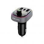 Φορτιστής Αυτοκινήτου + Bluetooth MP3 + Πομπός FM Blavec TR-03 με Διπλή Έξοδο USB A & USB C PD 30W Μαύρο