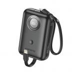 Φορτιστής Ανάγκης Foneng PX105 Mini 22.5W 10000mAh με 2 Ενσωματωμένα Καλώδια Μαύρο