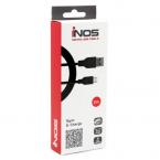 Καλώδιο Σύνδεσης USB 2.0 inos USB A σε Micro USB 10W 2m Μαύρο